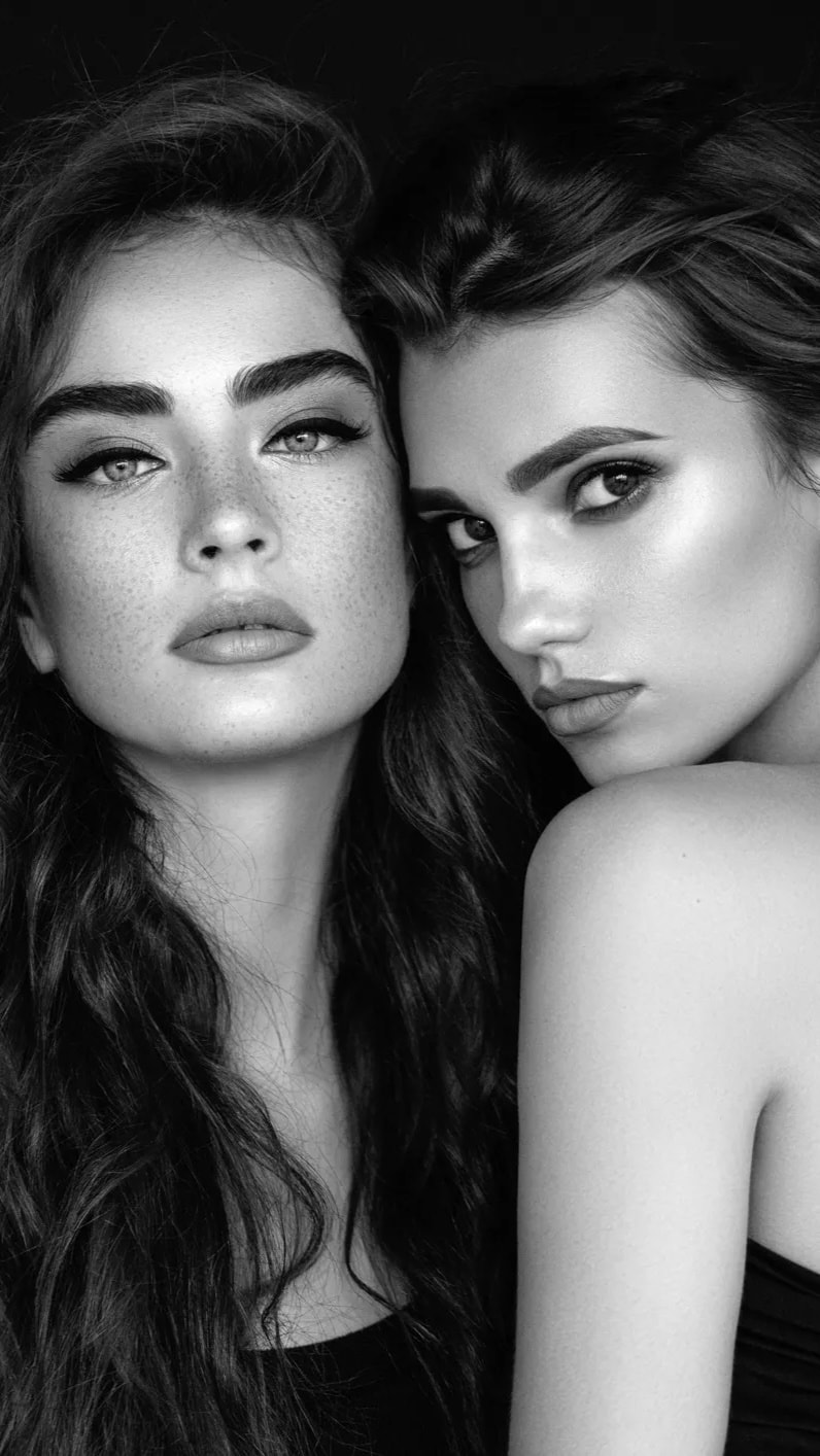 Fashion talent photographed in a studio