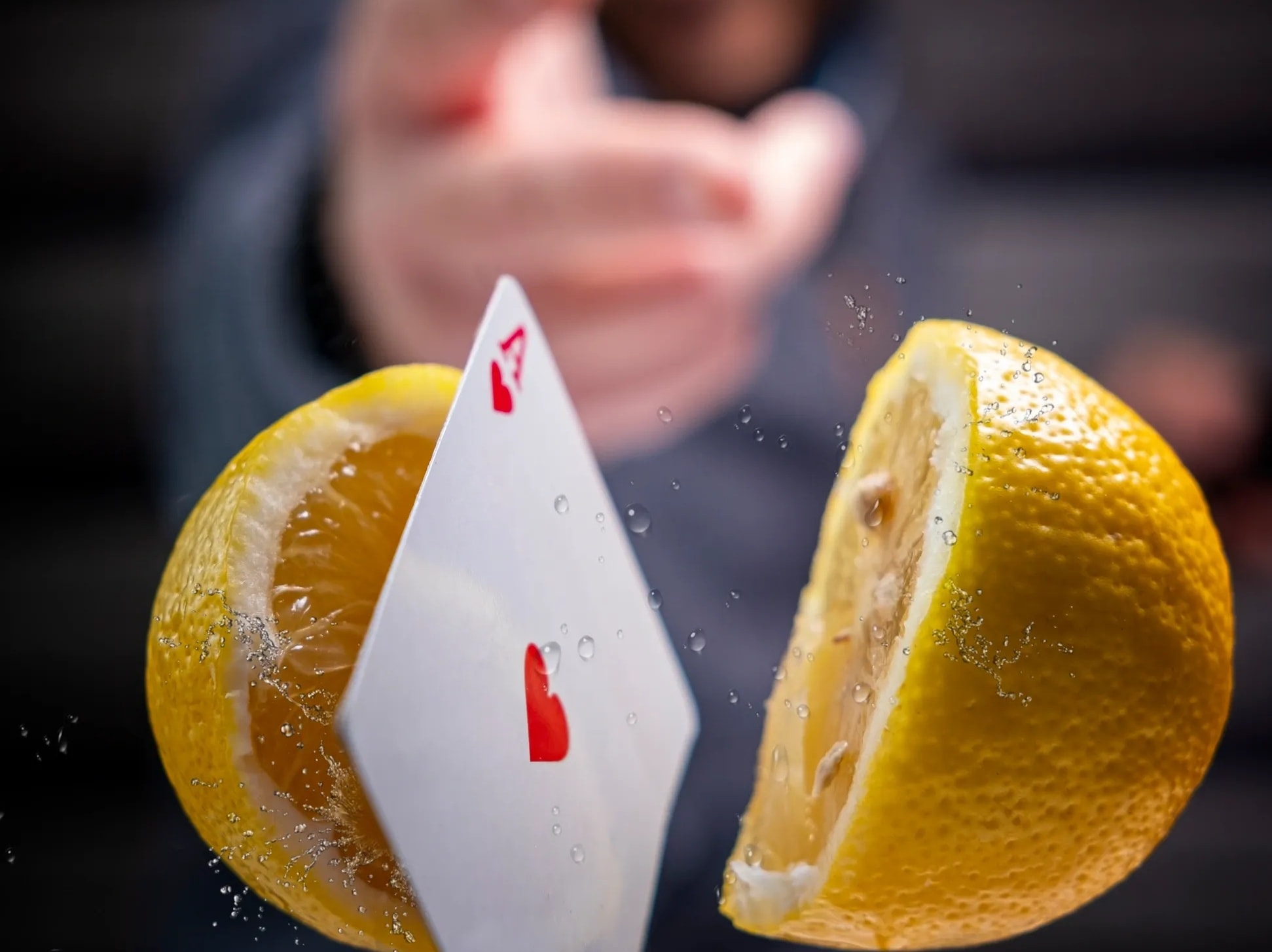 Magician performing a close-up magic act